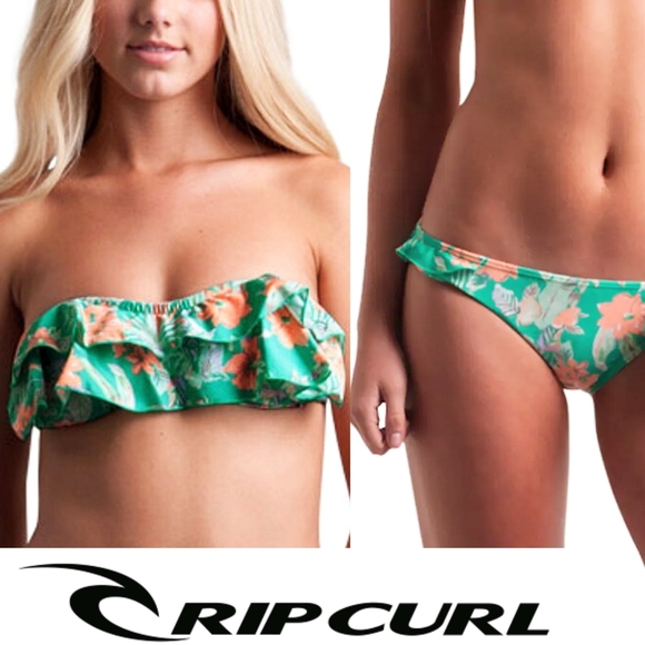 Rip Curl Other - Rip Curl Bikini Hawaii Ruffle Swim Top Bottom